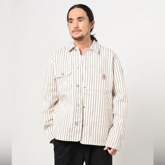 Carhartt Work in Progress WIP men’s trade stripe Michigan chore coat size XL - Picture 1 of 16